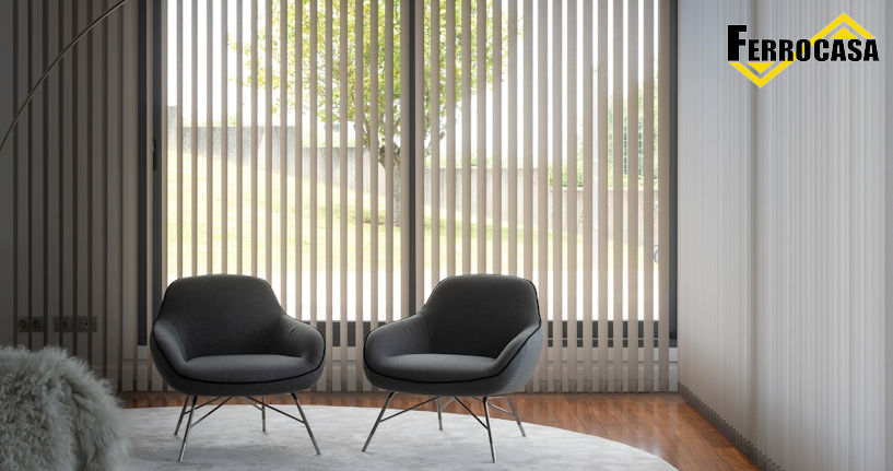 Cortinas verticales con tejidos de gran elegancia【CORTINAS DE DISEÑO】